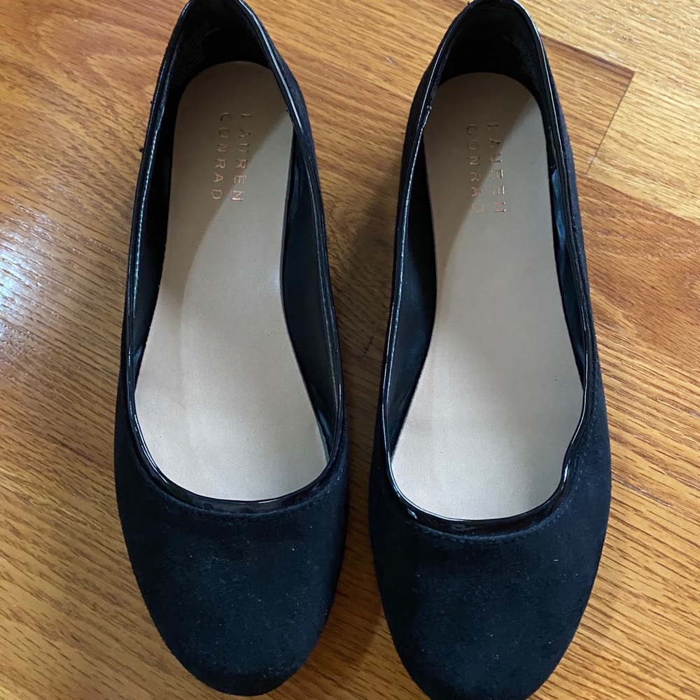Black Suede Flats by Lauren Conrad